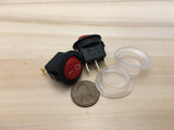 2 Pieces RED Waterproof 12V LED Rocker switch on off 3pin lighted car C28