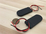 2 pieces CR2032 Button Coin Cell Battery Holder Case Box On Off Switch Wire B10