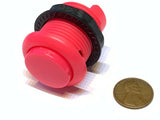 2 Piece Pink Arcade momentary PUSH BUTTON SWITCH DC N/O normally open on/off B28