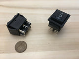 2 Pieces Black Rocker switch (on) off (on) 20a amp momentary 6 pin C33