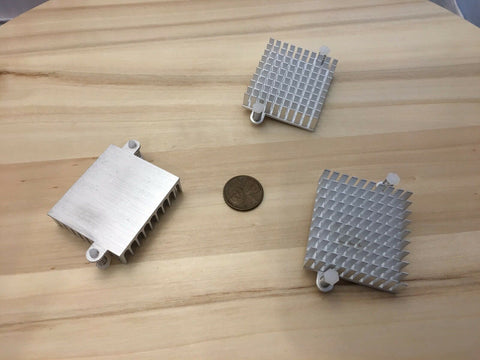 3 Pieces - Silver IC LED Aluminum Cooling Fan Heatsink Cooler 55mm hole CPU C34