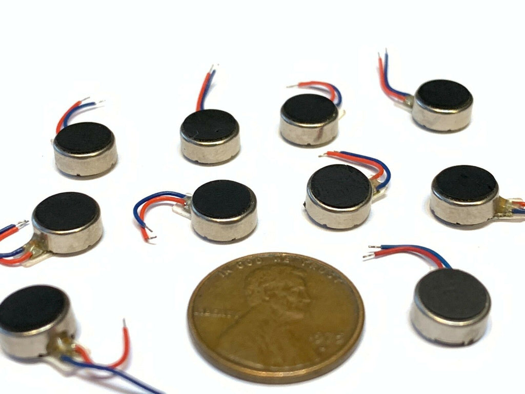 10 Pieces - Vibration 8mm Motor DC 3V Wired Coin Cell Phone vibrating A15