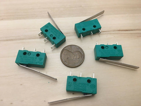 5 Pieces Green kw4-3z-3 N/C N/O normally Micro Limit Switch 29mm Lever 5A C3