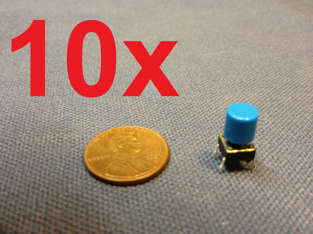 Blue 10 pieces + plastic cap 6x6x7mm Tactile Push Button Switch 10pcs 10x c1