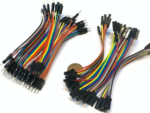 50x male to male and 50x female to female jumper wires arduino 2.54mm cable A13