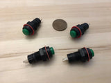 4 Pieces Green latching 10mm hole Self-locking Push Button Switch ON/OFF C31