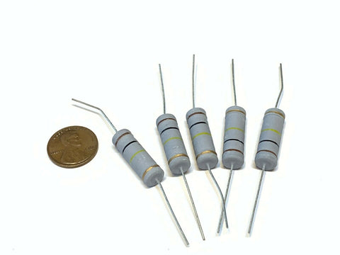5 pack  5 watt 5% metal power oxide resistors carbon 100k ohm A28