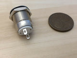 1 Piece silver Metal N/O Round Momentary 12mm 12v Push Button Switch A12