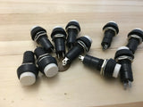 10 Pieces White PUSH BUTTON SWITCH DC 6A Momentary N/O normally open on/off C18