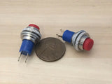2 Pieces Red N/C 10mm NORMALLY CLOSED NC PUSH BUTTON SWITCH c19