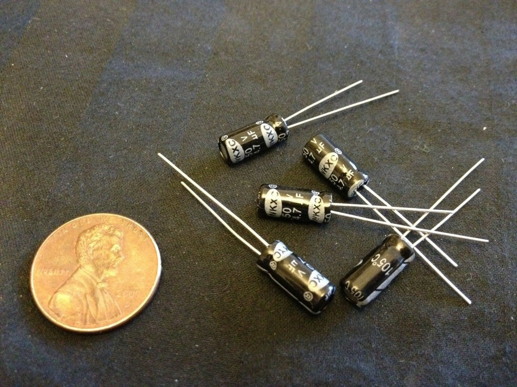 5 Pieces  50V  4.7UF Electrolytic Capacitor 4x7mm Radial A10