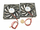2 Pieces 8010s Gdstime 5V 2pin 80x80x10mm DC Cooling Fan large brushless C14