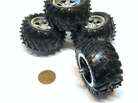4 Pieces Truck toy 55MM Diameter 3mm shaft Car Robot Tire Wheel DC 4pcs B28