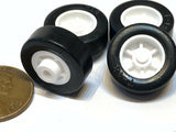 4 sets Rubber Small toy 17MM Diameter 2mm shaft Car Robot Tire Wheel DC 4pcs C25