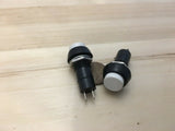 2 Pieces White PUSH BUTTON SWITCH DC 6A Momentary N/O normally open on/off C18