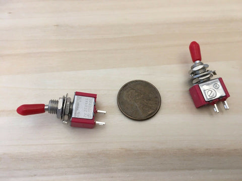 2 () Sleeve cap RED () 5A ON-OFF Toggle Switch SPST 6mm 1/4 125v 12v on off C17
