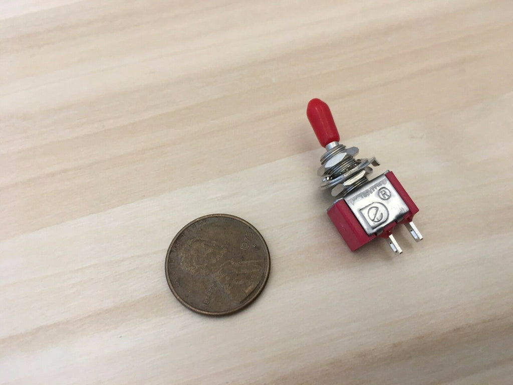 1 () Sleeve cap RED () 5A ON-OFF Toggle Switch SPST 6mm 1/4 125v 12v on off C17