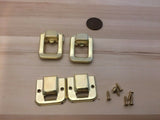 2 Pieces - Gold style hasp small box hardware lock latch latches catches C23