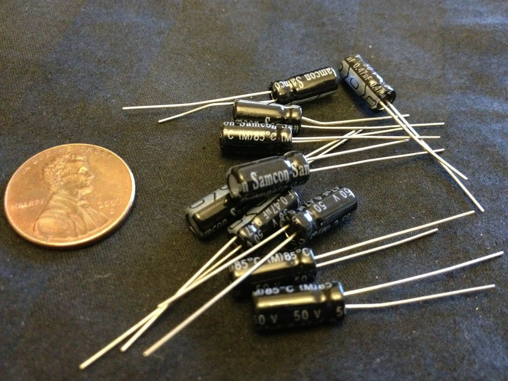 10 Pieces  50V  .47UF Electrolytic Capacitor 5x11mm Radial A5