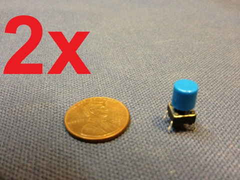 blue 2 pieces + plastic cap 6x6x7mm Tactile Push Button Switch 2pcs 2x c1