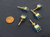 5 pieces ON/OFF/ON SPDT 3 Pins 5v 12v Momentary Toggle Switch mts-1 6a 125v A4