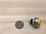 1 Piece Yellow 16mm MOMENTARY N/O normally open PUSH BUTTON SWITCH DC on/off C24