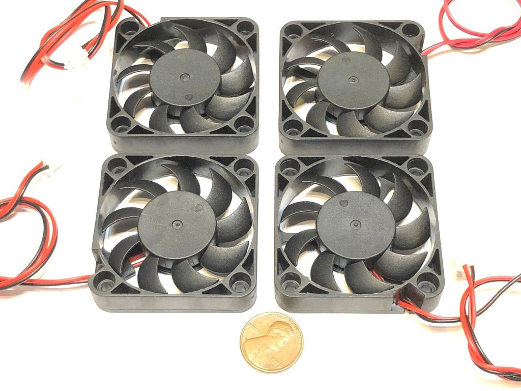 4 Pieces 12V 5010 2 Pin Computer fan 50MM 5CM pc cooling cool Replacement A5