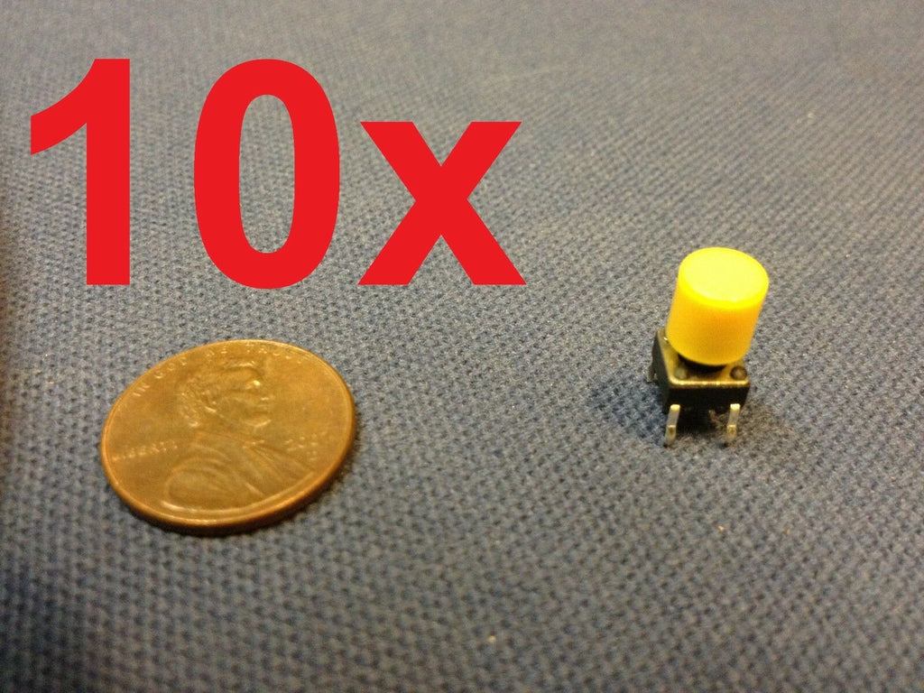 Yellow 10 pieces + plastic cap 6x6x7mm Tactile Push Button Switch 10pcs 10x c1