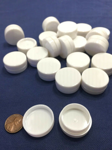 25x White  JAR cosmetic container 2g Small Round Bottle plastic storage B26