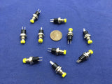 10 Pieces Mini Push Button SPST Momentary N/O OFF-ON Switch yellow 6mm FL6022 c1