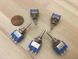 5 pieces ON/OFF/ON SPDT 3 Pins 5v 12v Momentary Toggle Switch mts-1 6a 125v A4