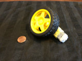 4x Smart Car Robot Tire Wheel with DC Gear Motor yellow 6v 4pcs  b11