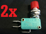 2 pieces Micro Switch ON/OFF 3P w/ Lever Big Red Cap KWD 8 2x n/c n/o no nc   b2