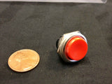 2x Metal MOUNTS MOMENTARY N/O normally open PUSH BUTTON SWITCH DC RED on/off b9