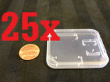 25x  Plastic transparent Clear Case Micro SD TF Card Box Protector 25pcs b11